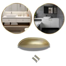 Kit 30 Puxador Para M贸veis Modelo Concha Dourado Fosco Foto mini 1