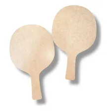 Kit 30 Raquetes Ping Pong Mdf Cru Lembrancinha Foto mini 1