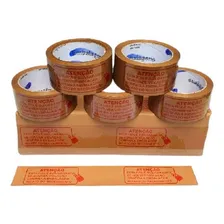 Kit 30 Rolos De Fita Durex Cuidado Frágil 48mm X 100 Metros Cor Marrom Foto mini 1
