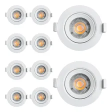 Kit 30 Spot Led Redondo Direcionável Embutir 3w Luz Amarela Foto  mini 1