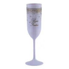 Kit 30 Taça Champanhe Acrílica Natal Boas Festas Reveillon Cor Branca Boas Festas Foto mini 2
