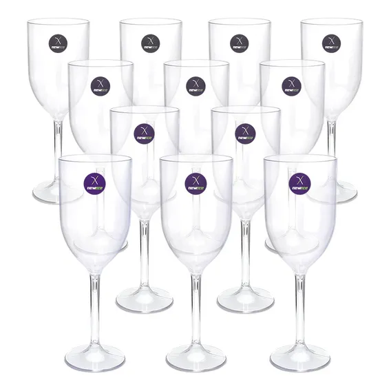 Kit 30 Taças De Vinho Acrílico Transparente 400ml Cor Cristal Foto 1