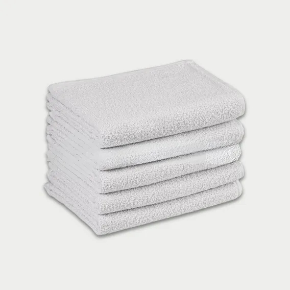 Kit 30 Toalhas P/ Salão De Beleza Rosto Clássica - Atacado Cor Branco Felpa Foto 1