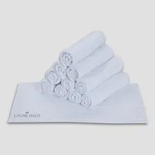 Kit 30 Toalhas P/ Salão De Beleza Rosto Clássica - Atacado Cor Branco Felpa Foto mini  2