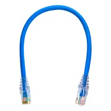 Kit 30 Unidades Patch Cord Rj45 Cat5e - 25 Cm Azul Com Capa Foto mini 1