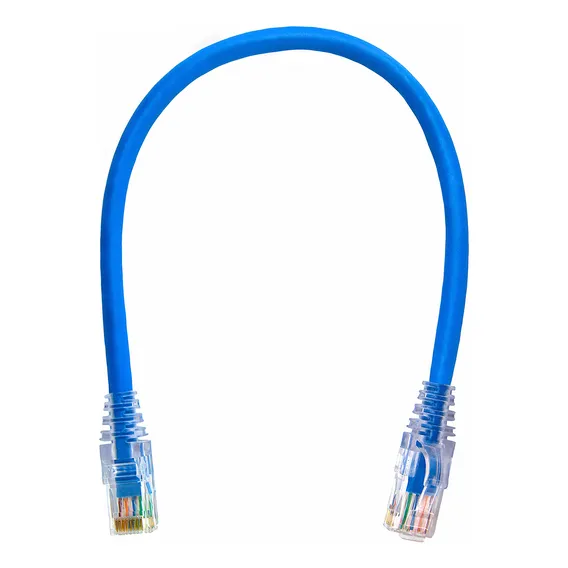 Kit 30 Unidades Patch Cord Rj45 Cat5e - 25 Cm Azul Com Capa Foto 1