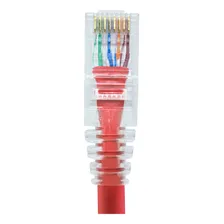 Kit 30 Unidades Patch Cord Rj45 Cat5e - 25 Cm Azul Com Capa Cor Vermelho Foto mini 2