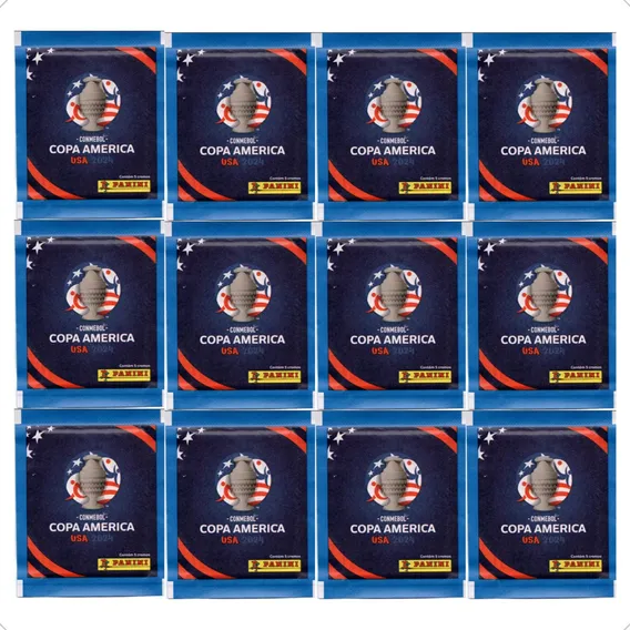 Kit 300 Figurinhas Do Álbum Copa América 2024 - 60 Envelopes Figurinhas Do Álbum Copa América Usa 2024 Personagem Futebol Foto 1