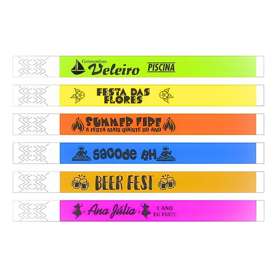 Kit 300 Pulseiras Vip Para Festa Evento Personalizada Foto 1