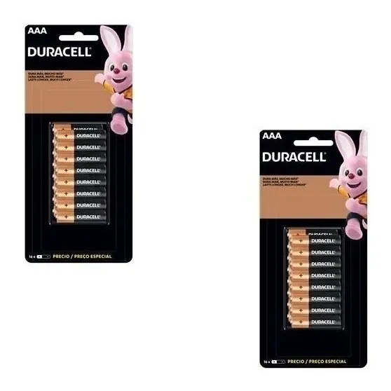 Kit 32 Pilhas Duracell Palito Aaa Cartela C/16 Econopack Foto 1