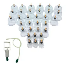 Kit 32 Ventosas Terapêuticas Ventosaterapia Massagem Bomba Foto mini  2