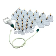 Kit 32 Ventosas Terapêuticas Ventosaterapia Massagem Bomba Foto  mini 1