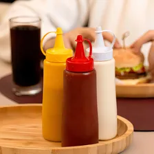 Kit 36 Bisnagas Para Molhos Plástica 400ml Ketchup Mostarda Foto mini  3