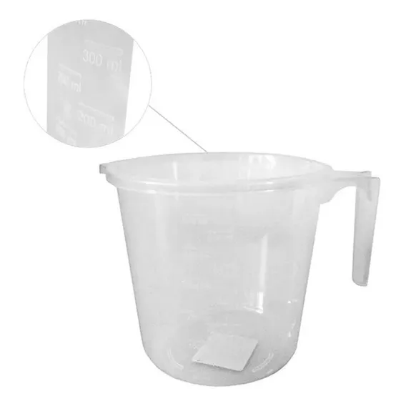Kit 36 Jarra Plástica Graduada Medidora 1 Litro Atacado Cor Transparente Foto 1