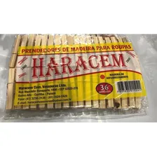 Kit 36 Peças Prendedor Pregador Roupas Varal Em Madeira Foto mini 1