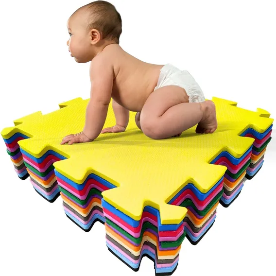 Kit 36 Tapetes Infantil Emborrachado 50x50 20mm Tatame Eva Foto 1