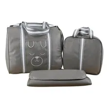 Kit 3pçs Bolsa Maternidade Bolsa + Frasqueira E Trocador Foto mini  2