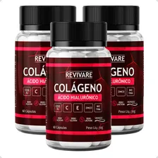 Kit 3un Colageno Verisol Acido Hialuronico 60caps Sabor Without Flavor Foto mini 1