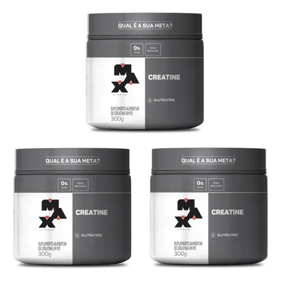 Kit 3x Creatina - 300g - Max Titanium Foto 1