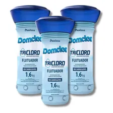 Kit 3x Flutuador Clorador Tricloro Piscinas 1,6kg - Domclor Foto mini 1