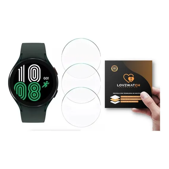 Kit 3x Películas De Vidro P/ Samsung Galaxy Watch4 44mm Foto 1