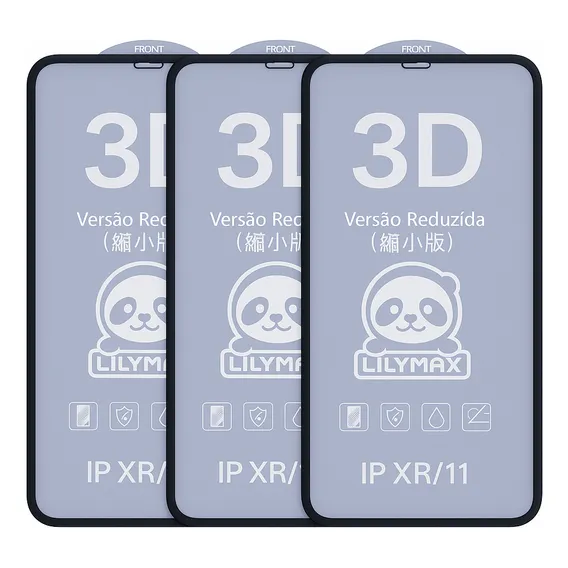 Kit 3x Películas Vidro 3d Compatível iPhone XR / iPhone 11 Foto 1