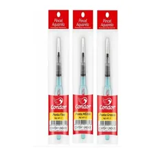 Kit 3x Pincel Aquarela Condor Ref. 401-1/2/3 Sintético Cerdas Branco Foto  mini 1