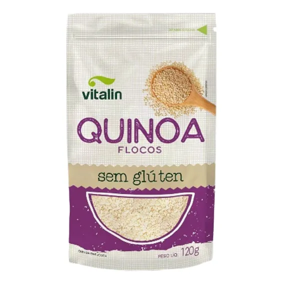 Kit 3x: Quinoa Em Flocos Sem Glúten Vitalin 120g Foto 1