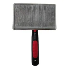 Kit 3x Rasqueadeiras Plana G Cerdas 13mm Precision Edge Pet Cor Vermelho Foto mini 2