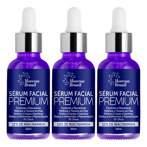 Kit 3x Sérum 12% Niacinamida + 2 % Zinco Foto 1