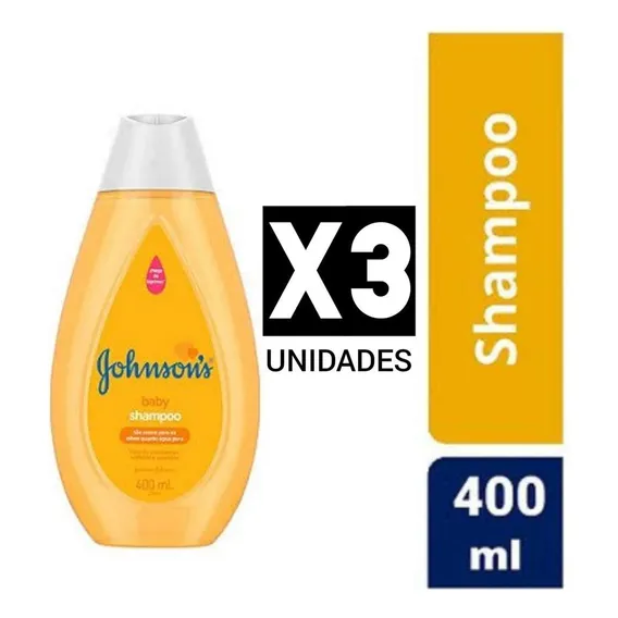 Kit 3x Shampoo Baby Johnsons Com Glicerina - 400ml Foto 1