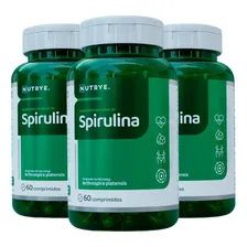 Kit 3x Spirulina 1000mg 60 Comprimidos Sabor Natural Foto mini 1