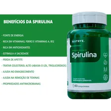 Kit 3x Spirulina 1000mg 60 Comprimidos Sabor Natural Foto mini 3