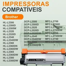 Kit 3x Toner Tn660 P/ Dcp-l2540 Dcp-l2540dw 2540dw 2540 Tinta Preto Foto mini  2
