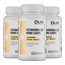 Kit 3x Vitamina D3 Colecalciferol 2000 Ui 120 Caps - Dux Sabor Sem Sabor Foto mini 1