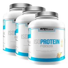 Kit 3x Whey Protein Isolado - Brn Foods (6kg) Sabor Baunilha Foto mini 1