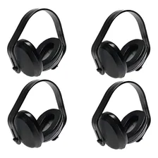 Kit 4 Abafador Ruído Tipo Concha Protetor Auricular Ouvidos Cor Preto Foto mini 1