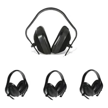 Kit 4 Abafador Ruído Tipo Concha Protetor Auricular Ouvidos Cor Preto Foto mini 2