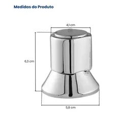 Kit 4 acabamento C40 registro de gaveta cor prateado Foto mini 4