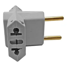 Kit 4 Adapatador T De Tomada + 4 Adaptador Saida 3p Para 2p 110V/220V Foto mini 2