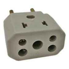 Kit 4 Adapatador T De Tomada + 4 Adaptador Saida 3p Para 2p 110V/220V Foto mini 4