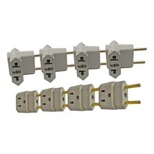 Kit 4 Adapatador T De Tomada + 4 Adaptador Saida 3p Para 2p 110V/220V Foto mini 1
