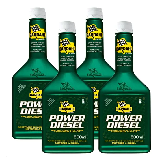Kit 4 Aditivo De Combustível Bardahl Power Diesel Limpa Bico Foto 1