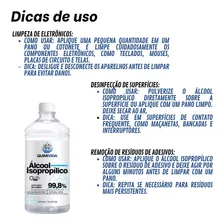 Kit 4 Álcool Isopropilico 1 Litro Limpa Tela Foto mini  2