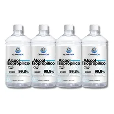 Kit 4 Álcool Isopropilico 1 Litro Limpa Tela Foto  mini 1