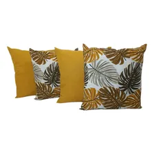 Kit 4 Almofadas Cheias Decorativas Cor Mostarda Foto mini  2