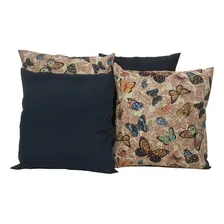 Kit 4 Almofadas Cheias Decorativas Cor Preto Foto mini 1