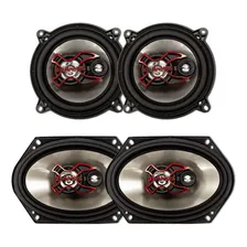 Kit 4 Alto Falante 200w B3x50x + B3x57x Triaxial Bravox Som Cor Preto Foto  mini 1
