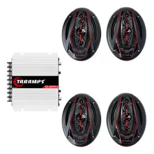 Kit 4 Alto-falantes 6x9 Bomber 350w + Módulo Taramps Ts400 Cor Preto Foto  mini 1