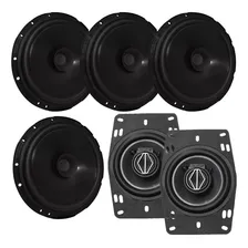Kit 4 Alto Falantes Bomber 6 Pol + Par Alto Falante 4'' Top Cor Preto Foto mini 1